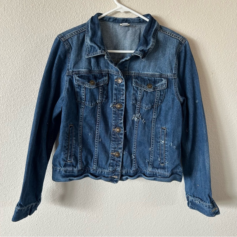 Canyon River Blues Distressed Denim Jean Cropped Jacket
